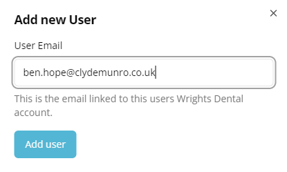 MyWrightStock Users - Add New User